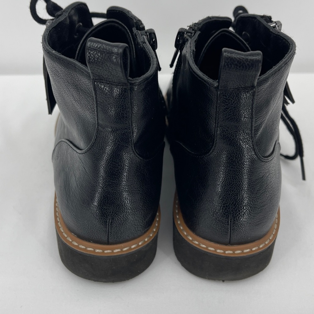 NATURALIZER WOMENS Black Leather Boots SIZE 9.5 SIDE ZIPPER - Picture 6 of 9
